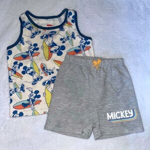Disney junior Mickey Mouse Toddler Boy 2 Piece Set, Shorts, Tank Top, Size 4T